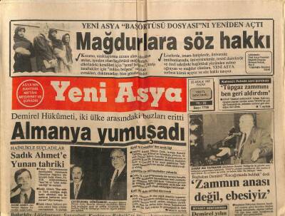 Yeni Asya Gazetesi 22 Aralık 1991 - Almanya Yumuşadı GZ104319 - 1