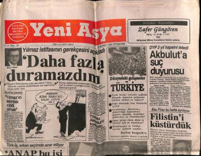 Yeni Asya Gazetesi 22 Şubat 1990 - Yıldırım Akbuluta Suç Duyurusu GZ56228 - 1