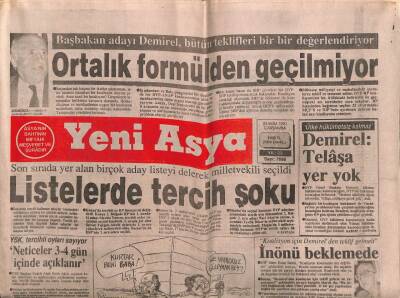 Yeni Asya Gazetesi 23 Ekim 1991 - Doğum Günü Hediyesi GZ55599 - 1
