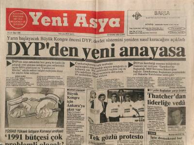 Yeni Asya Gazetesi 23 Kasım 1990 - Demirel Devleti Çağdaş Yapacağız GZ85346 - 1
