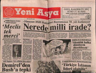 Yeni Asya Gazetesi 23 Nisan 1990 - Doğum Günü Hediyesi GZ55596 - 1