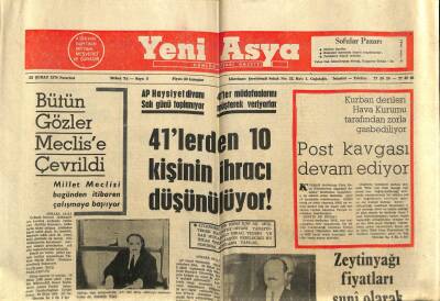 Yeni Asya Gazetesi 23 Şubat 1970 - 41lerden 11 Kişinin İhracı Düşünülüyor GZ104328 - 1