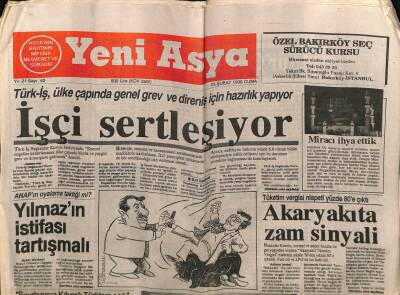 Yeni Asya Gazetesi 23 Şubat 1990 - İşçi Sertleşiyor GZ61483 - 2
