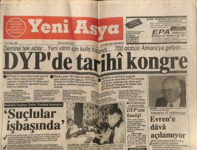 Yeni Asya Gazetesi 24 Kasım 1990 - Kenan Evrene Dava Açılamıyor GZ104297 - 1