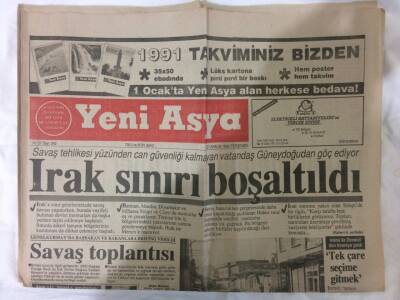 Yeni Asya Gazetesi 27 Aralık 1990 - Savaş Tehlikesi Yüzünden Can Güvenliği Olmayan Vatandaş Güneydoğudan Göç Ediyor GZ72991 - 2