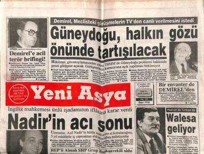 Yeni Asya Gazetesi 27 Kasım 1991 - Doğum Günü Hediyesi GZ56114 - 1