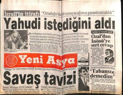Yeni Asya Gazetesi 27 Ocak 1991 - Doğum Günü Hediyesi GZ55580 - 1