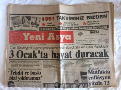 Yeni Asya Gazetesi 28 Aralık 1990 - Özal Bursada Yuhalandı ! GZ73039 - 1