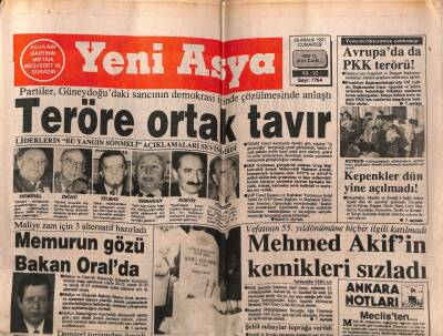 Yeni Asya Gazetesi 28 Aralık 1991 - Doğum Günü Hediyesi GZ55549 - 1