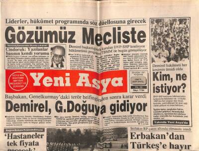 Yeni Asya Gazetesi 28 Kasım 1991 - Doğum Günü Hediyesi GZ56113 - 1