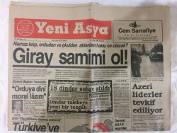 Yeni Asya Gazetesi 28 Ocak 1990 - Azeri Liderler Tevkif Ediliyor GZ72945 - 2