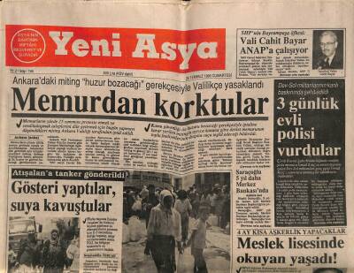 Yeni Asya Gazetesi 28 Temmuz 1990 - Sözen Açıkladı Metro İçin İlk Kazma Yıl Sonunda GZ87423 - 1