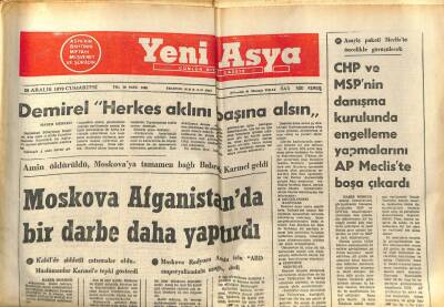 Yeni Asya Gazetesi 29 Aralık 1979 - Moskova Afganistanda Darbe Yaptırdı GZ104359 - 1
