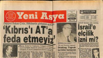 Yeni Asya Gazetesi 3 Aralık 1991 - Kıbrısı Ata Feda Edemeyiz GZ104268 - 1
