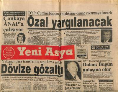 Yeni Asya Gazetesi 3 Eylül 1991 - Yabancı Para Transferine Sınır Geldi GZ104321 - 1