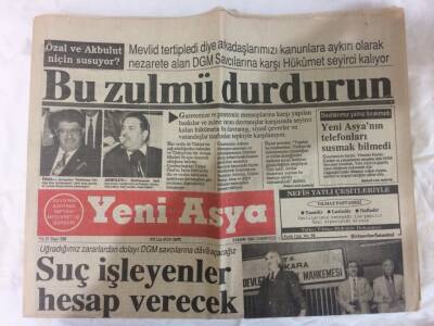 Yeni Asya Gazetesi 3 Kasım 1990 - Demirel Bediüzzaman Ve Mevlide Sahip Çıkmıştı GZ72955 - 1