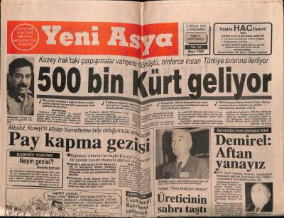 Yeni Asya Gazetesi 3 Nisan 1991 - Doğum Günü Hediyesi GZ56118 - 1