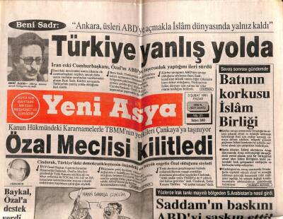 Yeni Asya Gazetesi 3 Şubat 1991 - Doğum Günü Hediyesi GZ55581 - 1