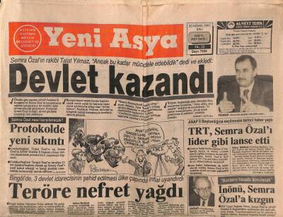 Yeni Asya Gazetesi 30 Nisan 1991 - Said Nursi Kendi Sahasında Otorite GZ85328 - 1