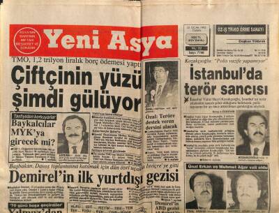 Yeni Asya Gazetesi 31 Ocak 1992 - Çiftçinin Yüzü Şimdi Gülüyor GZ104253 - 1