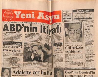 Yeni Asya Gazetesi 4 Ağustos 1992 - Doğum Günü Hediyesi GZ56100 - 1