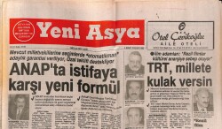 Yeni Asya Gazetesi 4 Mart 1990 - ANAPta İstifaya Karşı Yeni Formül GZ62994 - 1