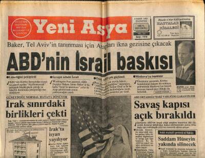 Yeni Asya Gazetesi 4 Mart 1991 - ABDnin İsrail Baskısı GZ104338 - 1