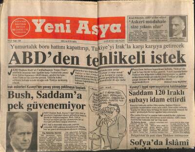 Yeni Asya Gazetesi 5 Ağustos 1990 - ABDden Tehlikeli İstek GZ104260 - 1