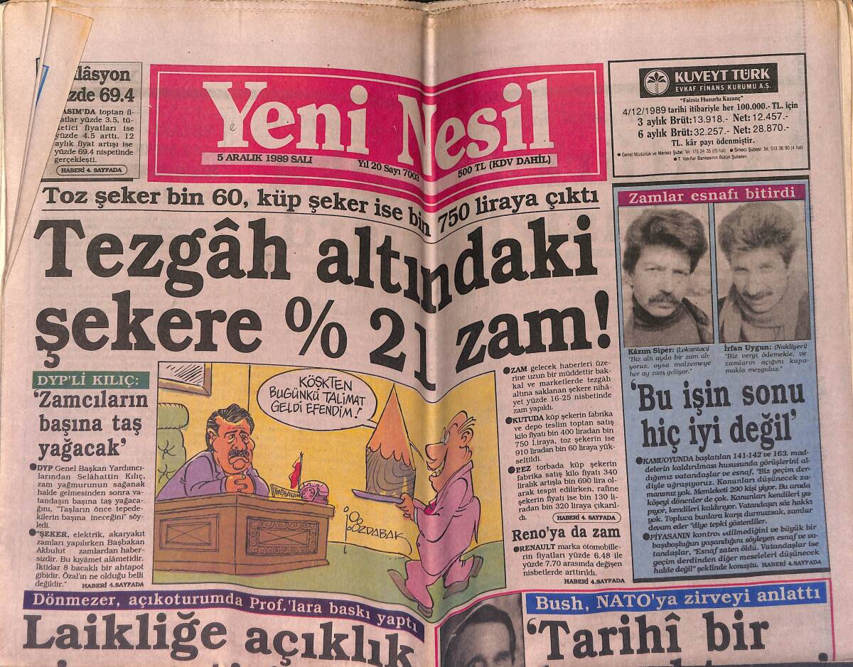 Yeni Asya Gazetesi 5 Aralık 1989 - Doğu Perinçek: Atatürk'de Halka Güvensizlik Vardı - Konya Tarih Ve Kültür Hazinemiz GZ153426 - 1