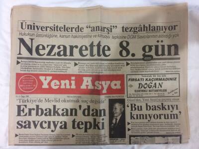 Yeni Asya Gazetesi 5 Kasım 1990 - Bediüzzaman Ve Demirel GZ72981 - 1
