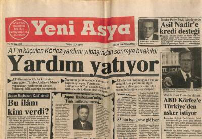 Yeni Asya Gazetesi 6 Ekim 1990 - ABD Körfeze Türkiyeden Asker İstiyor GZ104247 - 1