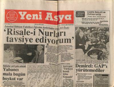 Yeni Asya Gazetesi 7 Mayıs 1990 - DemirelGAPı Yürütemediler GZ104332 - 1