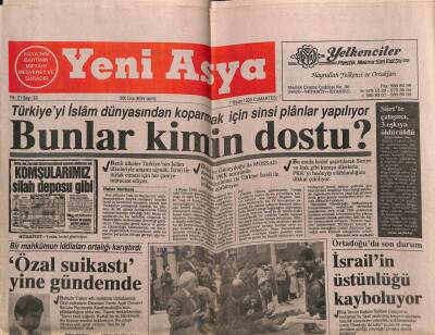 Yeni Asya Gazetesi 7 Nisan 1990 - Türkiyeyi İslam Dünyasından Koparmak İçin Sinsi Planlar Yapılıyor GZ56234 - 1