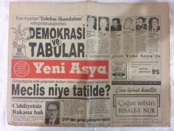 Yeni Asya Gazetesi 8 Ağustos 1991 - Topkapı Kalp Hastanesinin Binası Satılıyor GZ72935 - 2