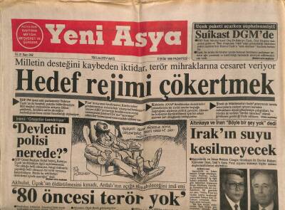 Yeni Asya Gazetesi 8 Ekim 1990 - Milletin Desteğini Kaybeden İktidar , Terör Mihraklarına Cesaret Veriyor GZ85302 - 1