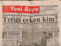 Yeni Asya Gazetesi 8 Mart 1990 - Karanlık Güçler Dün de Çetin Emeçi Öldürerek Terörü Tırmandırdı GZ62975 - 1