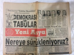 Yeni Asya Gazetesi 9 Ağustos 1991 - Barzani Ve Talabani Ankara İle Temasta GZ72948 - 2