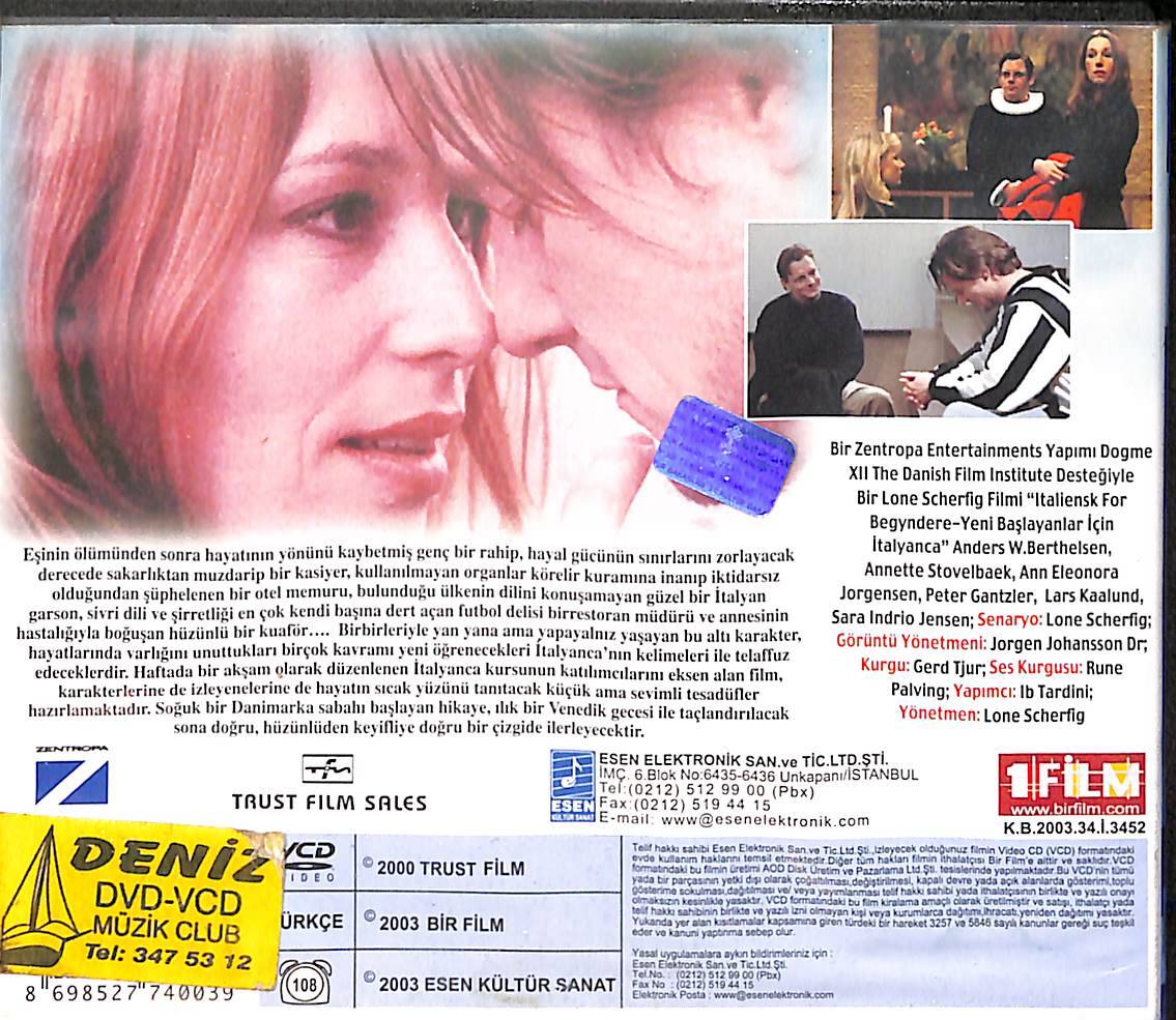Yeni Başlayanlar İçin İtalyanca – Italiensk for begyndere (2000) Orjinal VCD Film VCD28351 - 2