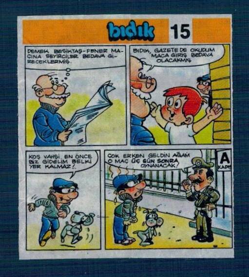 Yeni Bıdık Hafiye 1993 Karikatür Seriisi No 15 Sakız Kağıdı Çıkartma # SKZ2253 - 3