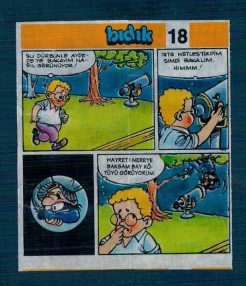 Yeni Bıdık Hafiye 1993 Karikatür Seriisi No 18 Sakız Kağıdı Çıkartma # SKZ2256 - 1