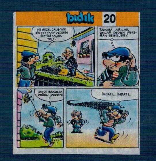 Yeni Bıdık Hafiye 1993 Karikatür Seriisi No 20 Sakız Kağıdı Çıkartma # SKZ2258 - 1