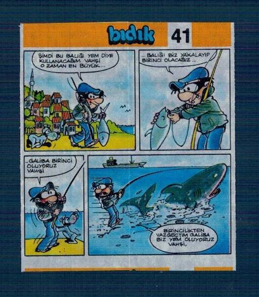 Yeni Bıdık Hafiye 1993 Karikatür Seriisi No 41 Sakız Kağıdı Çıkartma # SKZ2259 - 1
