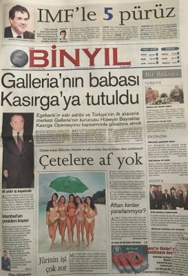 Yeni Binyıl Gazetesi 14 Kasım 2000-Bölücüler ,İrticacılar Ve Çete Suçluları Dışında Herkes Aftan Yararlanacak GZ45433 - 2