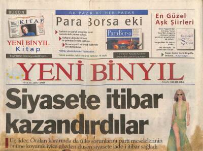 Yeni Binyıl Gazetesi 14 Ocak 2000 - ANAP Lideri Güvence Verince MHP Lideri Metni Onayladı GZ93698 - 1