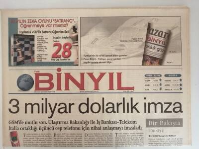 Yeni Binyıl Gazetesi 28 Ekim 2000 Banu Alkanla Oya Aydoğan Kapışması -GZ14570 - 1