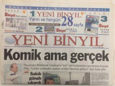 Yeni Binyıl Gazetesi 29 Nisan 2000 - Komik Ama Gerçek GZ35892 - 1