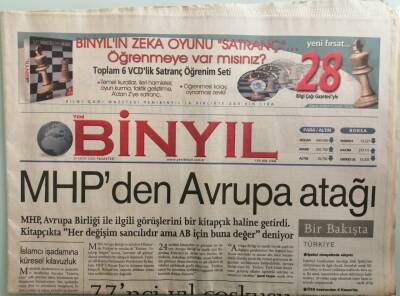 Yeni Binyıl Gazetesi 30 Ekim 2000 MHP Tarihi Fırsatı Yakaladı -Bahçeli Ve Yılmaz Neden Soğuk -GZ37944 - 1