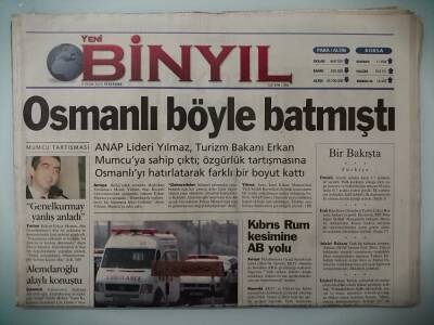 Yeni Binyıl Gazetesi 5 Ekim 2000 Tantan Bu Pislik Temizlenmeli -GZ33012 - 1