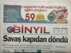 Yeni Binyıl Gazetesi 9 Ekim 2000 Savaş Kapıdan Döndü -GZ44653 - 1