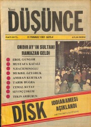 YENİ DÜŞÜNCE DERGİSİ 15 Temmuz 1981 Sayı 4 -Türk Kadınının Türk-İslam Cemiyetindeki Yeri NDR78658 - Gökçekoleksiyon
